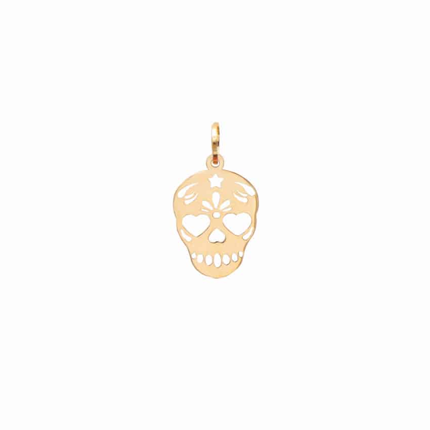 Colgante de oro Skull