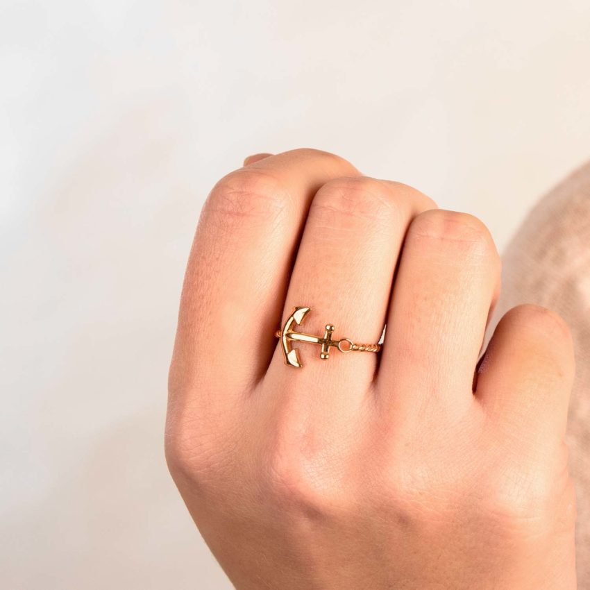 Anillo de Plata Ancla