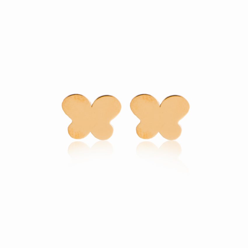 566507a pendientes de oro mariposa | oro de primera ley