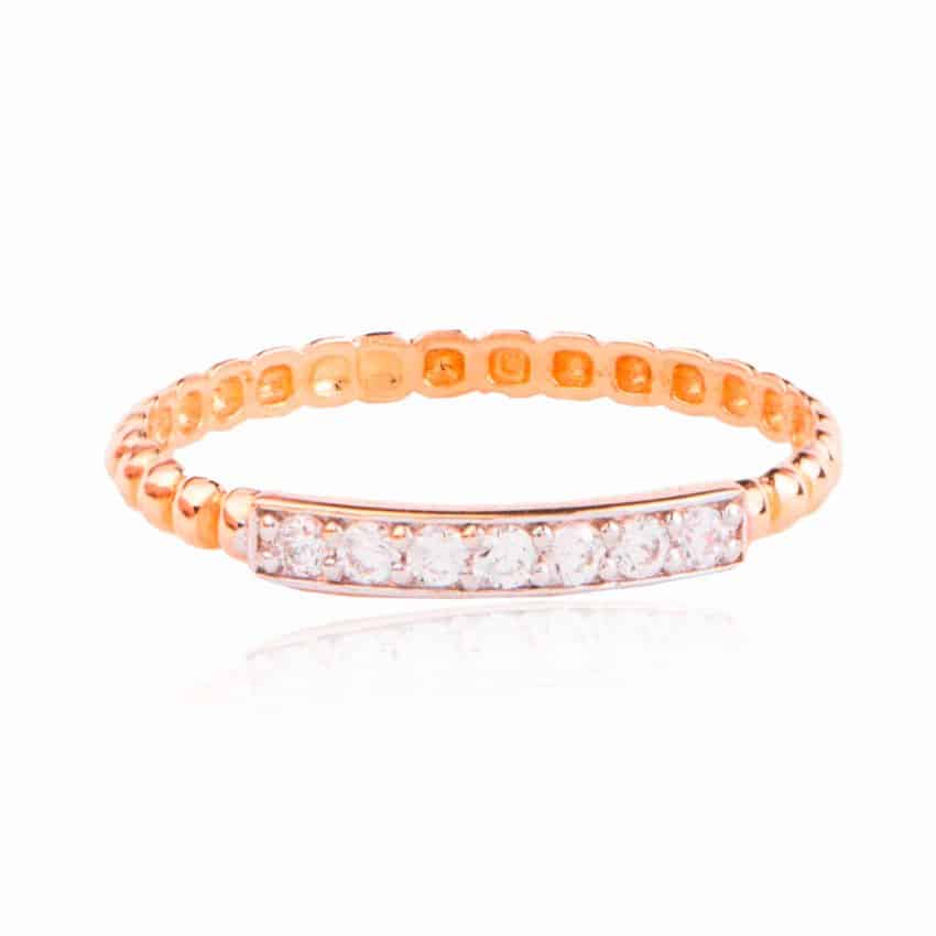 567069ps 1 anillo de oro bicolor margot (rosa y blanco)| oro de primera ley