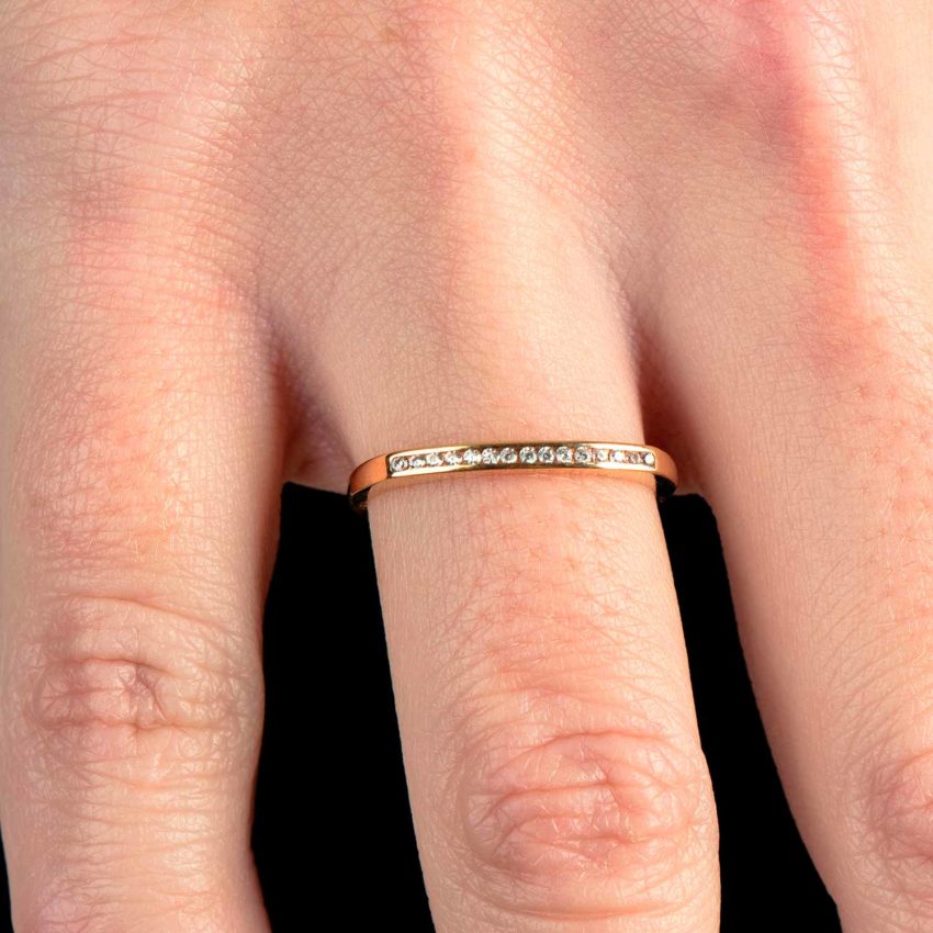 569999rs m2 anillo de oro rosa line | oro de primera ley